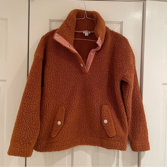 J Crew Snap-collar Sherpa in Polartec® fleece in Adobe - Picture 2 of 8